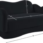 Bloom 58" Velvet Upholstered Upholstered Loveseat