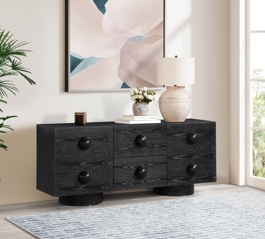 Bubble Solid Wood And Oak Veneer Sideboard / Buffet