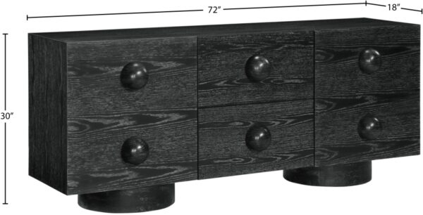 Bubble Solid Wood And Oak Veneer Sideboard / Buffet