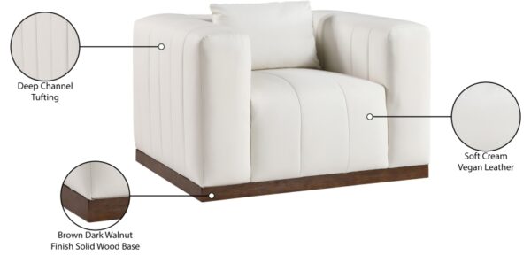 Mallina Vegan Leather Upholstered Accent Chair