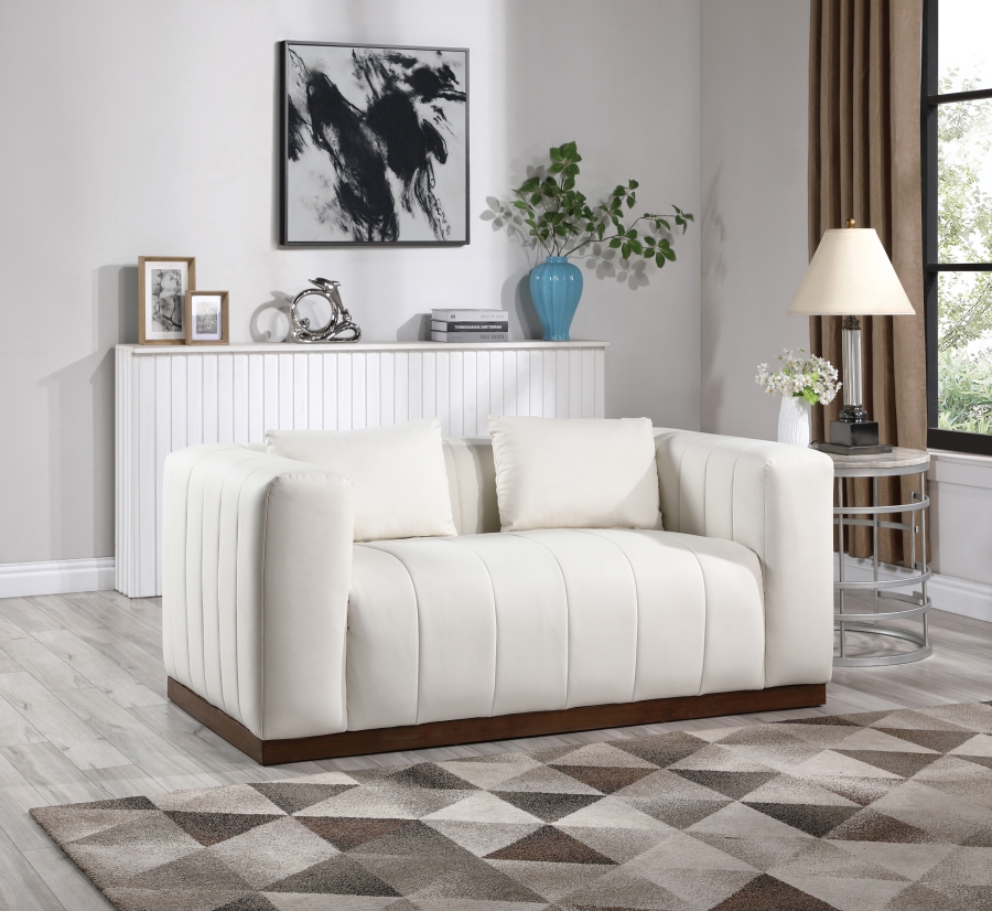 Mallina 67" Vegan Leather Upholstered Upholstered Loveseat