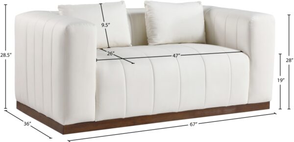 Mallina 67" Vegan Leather Upholstered Upholstered Loveseat