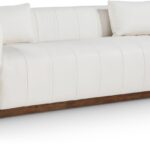 Mallina 90.5" Vegan Leather Upholstered Upholstered Sofa