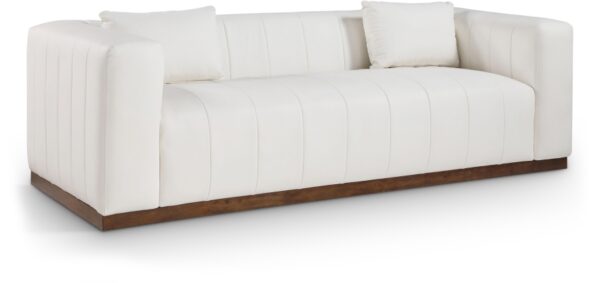 Mallina 90.5" Vegan Leather Upholstered Upholstered Sofa
