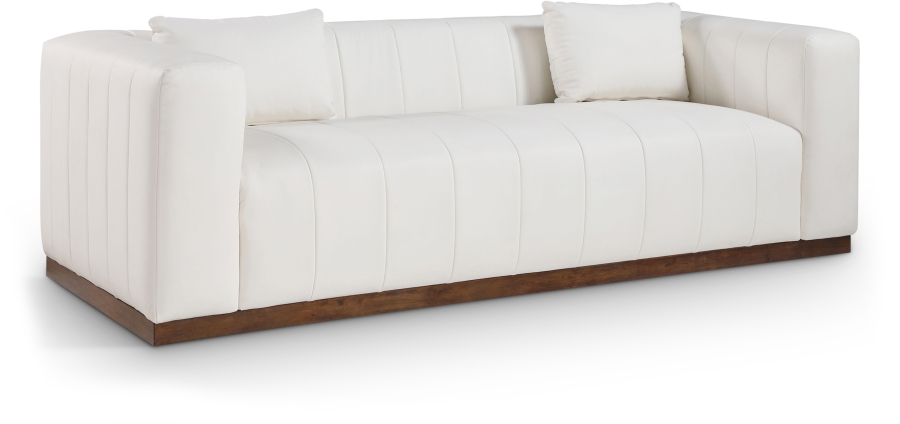 Mallina 90.5" Vegan Leather Upholstered Upholstered Sofa