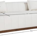 Mallina 90.5" Vegan Leather Upholstered Upholstered Sofa