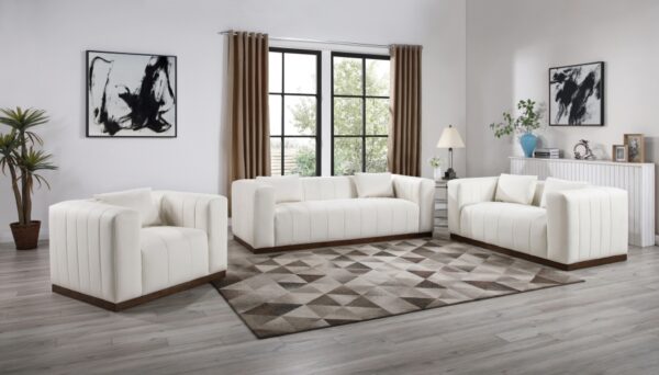 Mallina 90.5" Vegan Leather Upholstered Upholstered Sofa