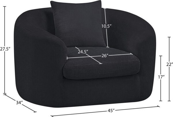 Penelope Chenille Fabric Upholstered Accent Chair
