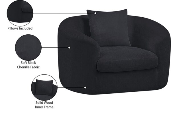 Penelope Chenille Fabric Upholstered Accent Chair