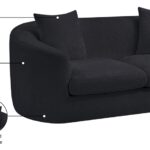 Penelope 66.5" Chenille Fabric Upholstered Upholstered Loveseat