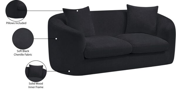 Penelope 66.5" Chenille Fabric Upholstered Upholstered Loveseat