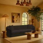 Penelope 92.5" Chenille Fabric Upholstered Upholstered Sofa
