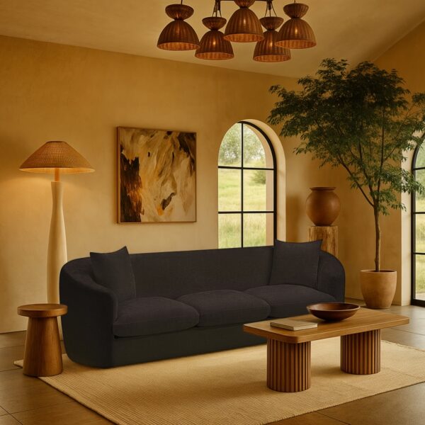 Penelope 92.5" Chenille Fabric Upholstered Upholstered Sofa
