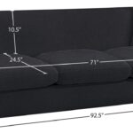 Penelope 92.5" Chenille Fabric Upholstered Upholstered Sofa