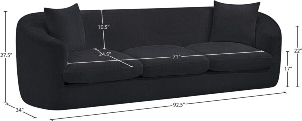 Penelope 92.5" Chenille Fabric Upholstered Upholstered Sofa