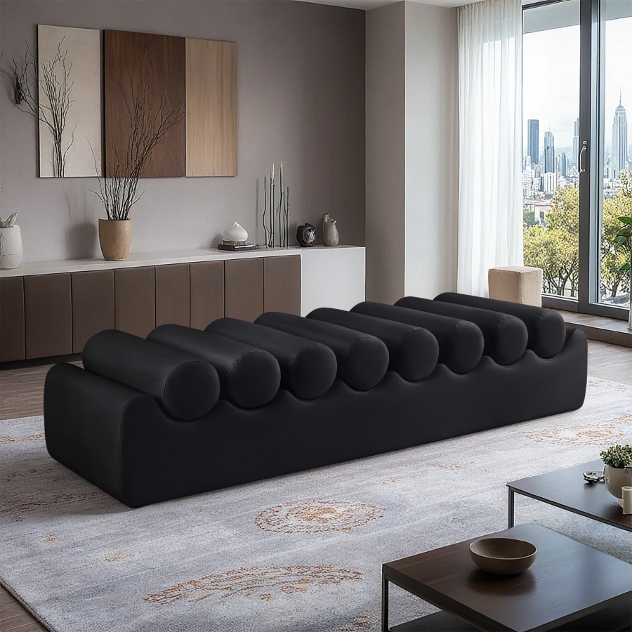 Rumble Vegan Leather Upholstered Bench