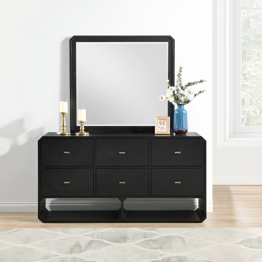 Parker Ash Veneer Framed Mirror