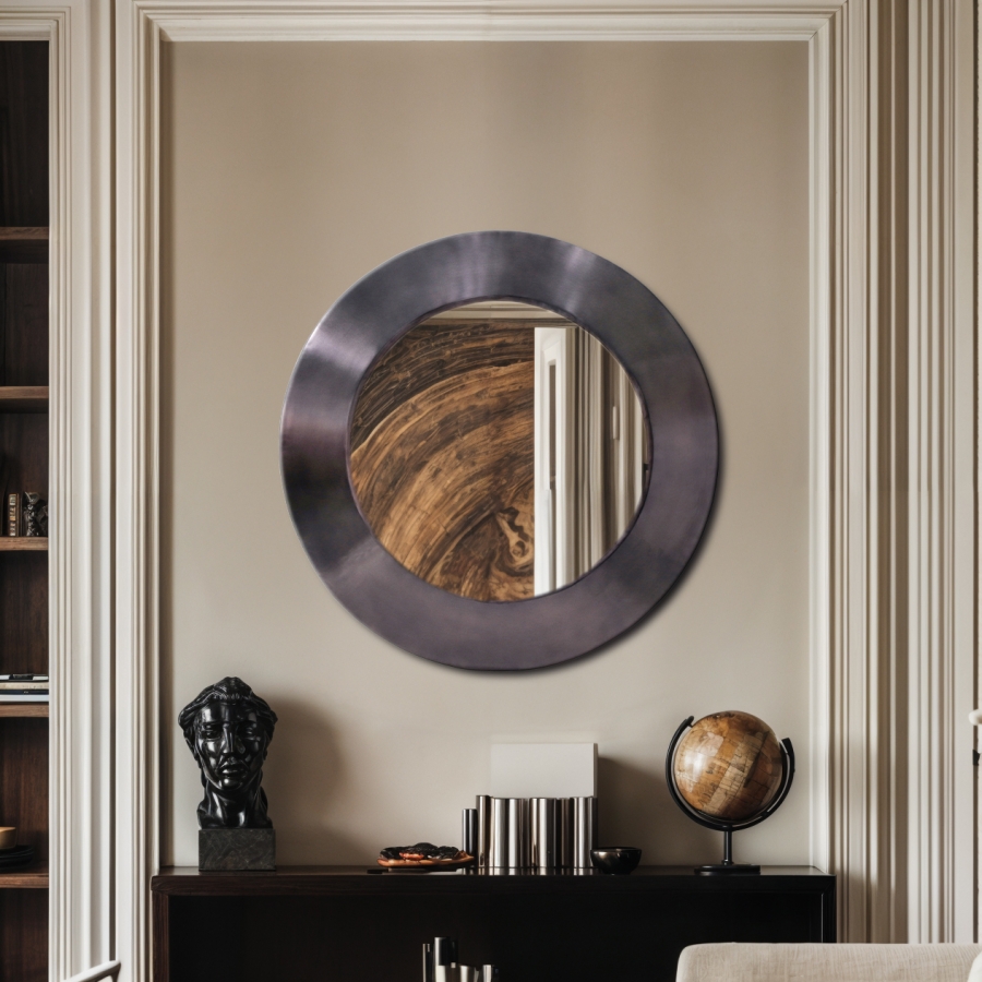 Sphere Iron Frame Mirror