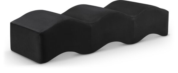 Wave Velvet Upholstered Bench