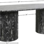 Messina 87" Marble Dining Table