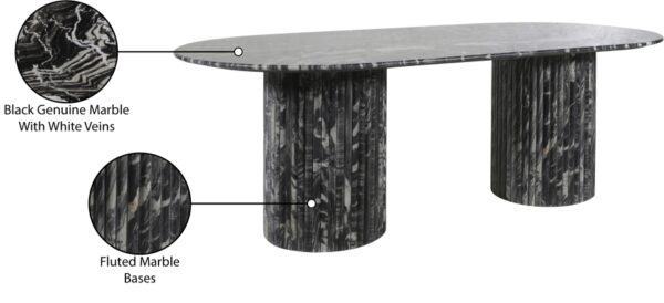 Messina 87" Marble Dining Table