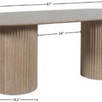 Messina 87" Travertine Dining Table