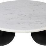 Treviso Marble Top And Mango Wood Base Coffee Table
