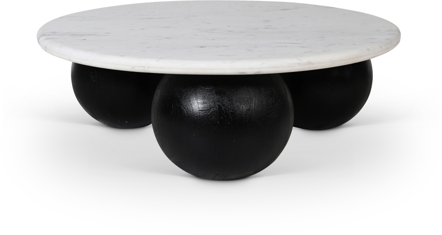 Treviso Marble Top And Mango Wood Base Coffee Table