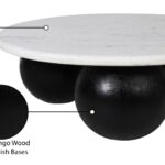 Treviso Marble Top And Mango Wood Base Coffee Table
