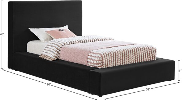 Dorian Velvet Upholstered Twin Bed