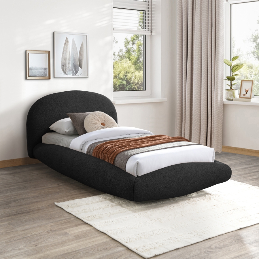 Genesis Teddy Fabric Upholstered Floating Twin Bed