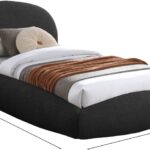 Genesis Teddy Fabric Upholstered Floating Twin Bed