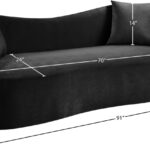 Destin 91" Velvet Upholstered Upholstered Sofa