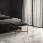 Valley Chenille Fabric Upholstered Bench