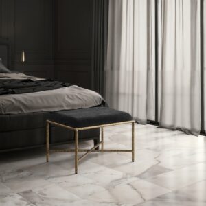 Valley Chenille Fabric Upholstered Bench