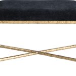 Valley Chenille Fabric Upholstered Bench