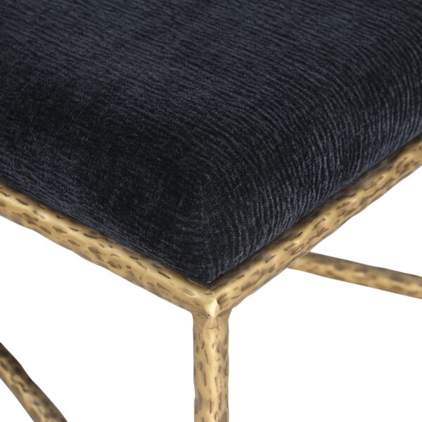 Valley Chenille Fabric Upholstered Bench