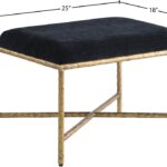 Valley Chenille Fabric Upholstered Bench