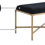 Valley Chenille Fabric Upholstered Bench