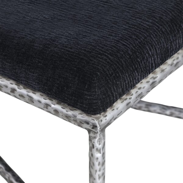 Valley Chenille Fabric Upholstered Bench