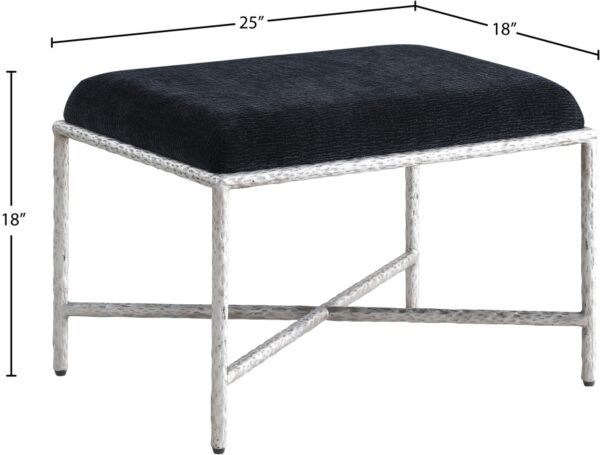 Valley Chenille Fabric Upholstered Bench