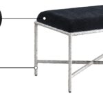 Valley Chenille Fabric Upholstered Bench
