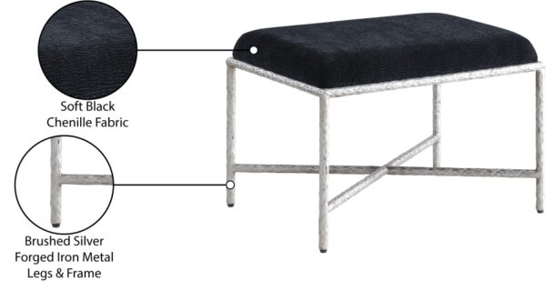 Valley Chenille Fabric Upholstered Bench