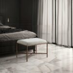 Valley Chenille Fabric Upholstered Bench