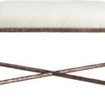 Valley Chenille Fabric Upholstered Bench