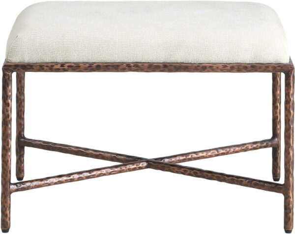 Valley Chenille Fabric Upholstered Bench
