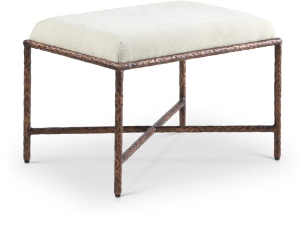 Valley Chenille Fabric Upholstered Bench