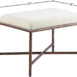 Valley Chenille Fabric Upholstered Bench