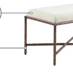 Valley Chenille Fabric Upholstered Bench