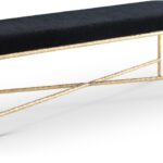 Valley Chenille Fabric Upholstered Bench
